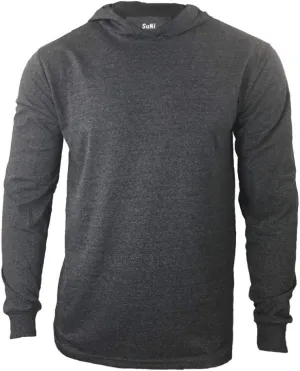 Men Construction Long Sleeve Work T Shirts with Hood