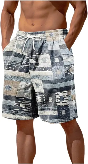 Men Linen Shorts Mens Cargo Shorts Outdoor Hiking Casual Shorts Workout Gym Jogger Shorts Loose Fit Shorts