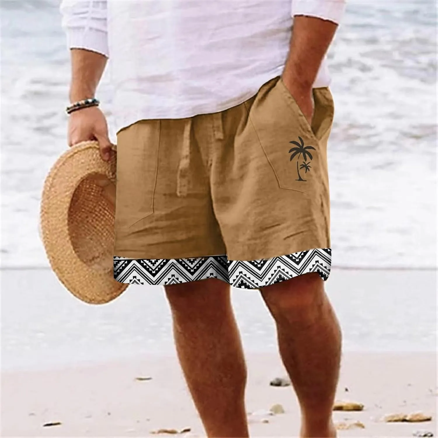 Men Shorts Casual Summer Cotton Men's and Shorts Casual Men's pants Black Shorts Men Linen Shorts for Men's Shorts 7