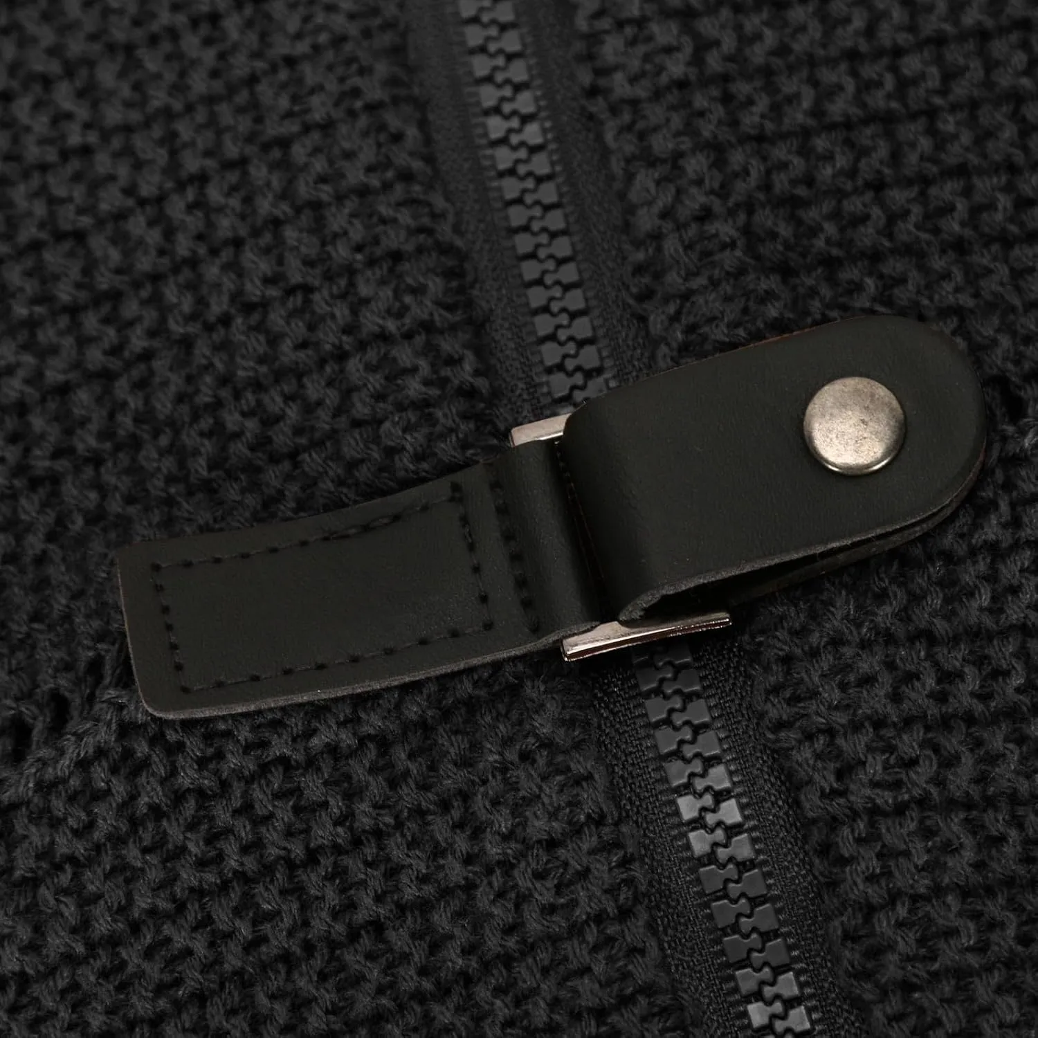Men Turtleneck Sweater Vintage Button Chunky Knit Temperament Cardigan Jacket Zipper up Stand Collar Knitwear Tops