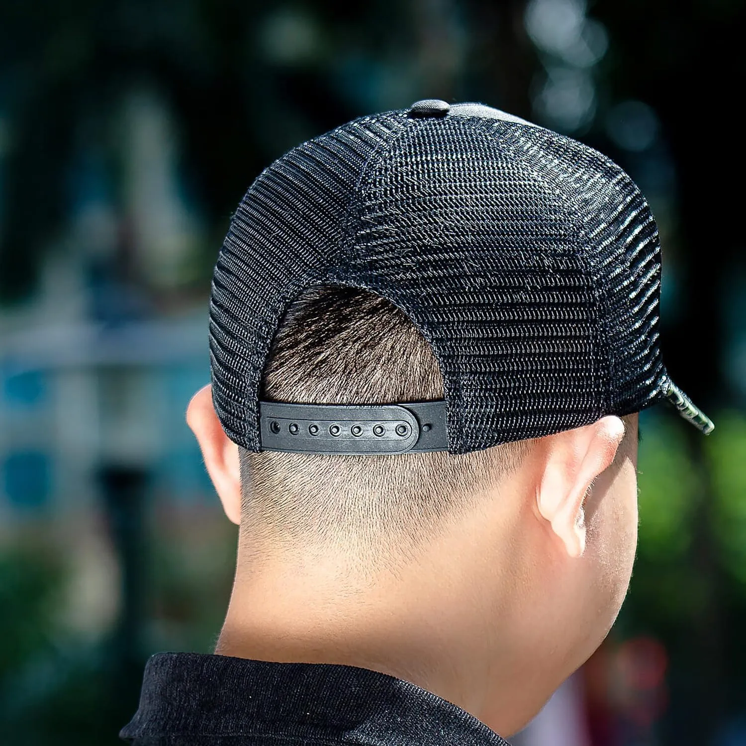Men Women Plain Cotton Trucker Cap with Breathable Mesh Back, Snapback Baseball Hats
