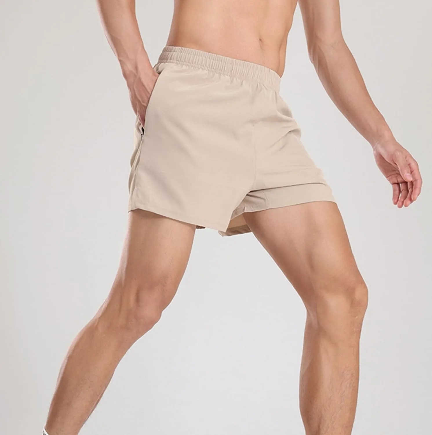 Men's Athletic Running Shorts Quick Dry Workout Shorts Lightweight Sports Gym Basketball Shorts Hiking