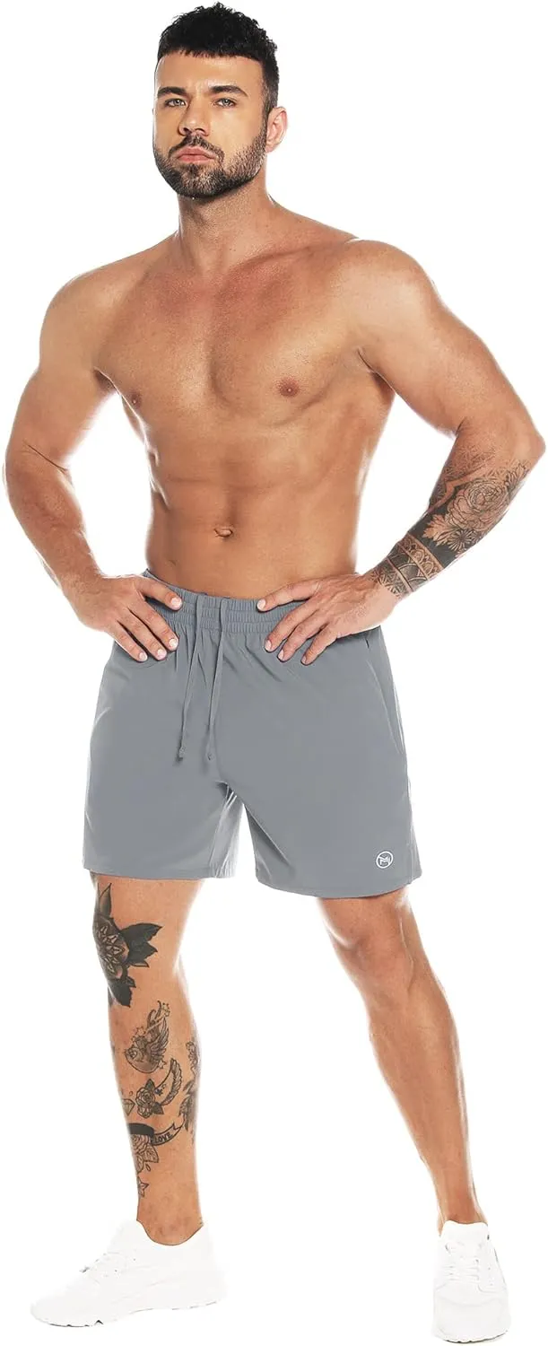 Men's Athletic Running Shorts Quick Dry Workout Shorts Lightweight Sports Gym Basketball Shorts Hiking