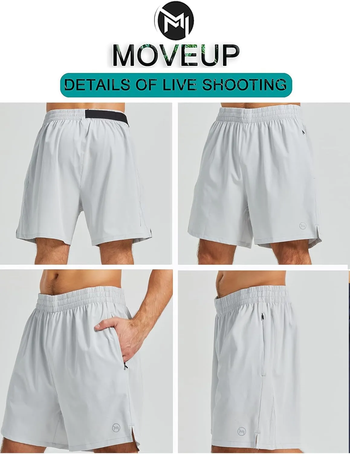 Men's Athletic Running Shorts Quick Dry Workout Shorts Lightweight Sports Gym Basketball Shorts Hiking