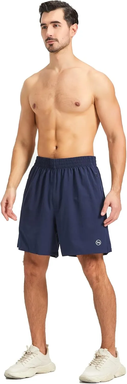 Men's Athletic Running Shorts Quick Dry Workout Shorts Lightweight Sports Gym Basketball Shorts Hiking