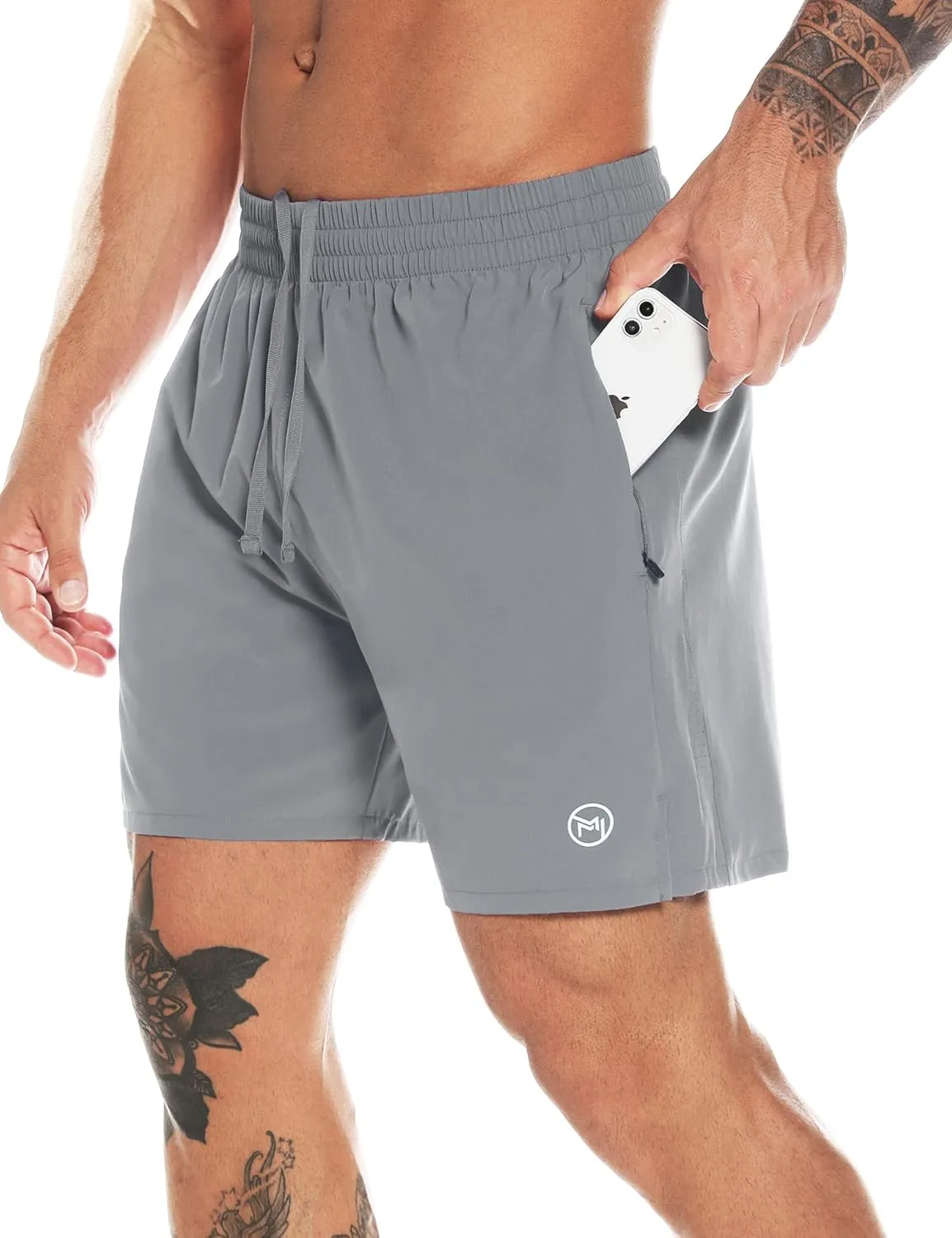 Men's Athletic Running Shorts Quick Dry Workout Shorts Lightweight Sports Gym Basketball Shorts Hiking