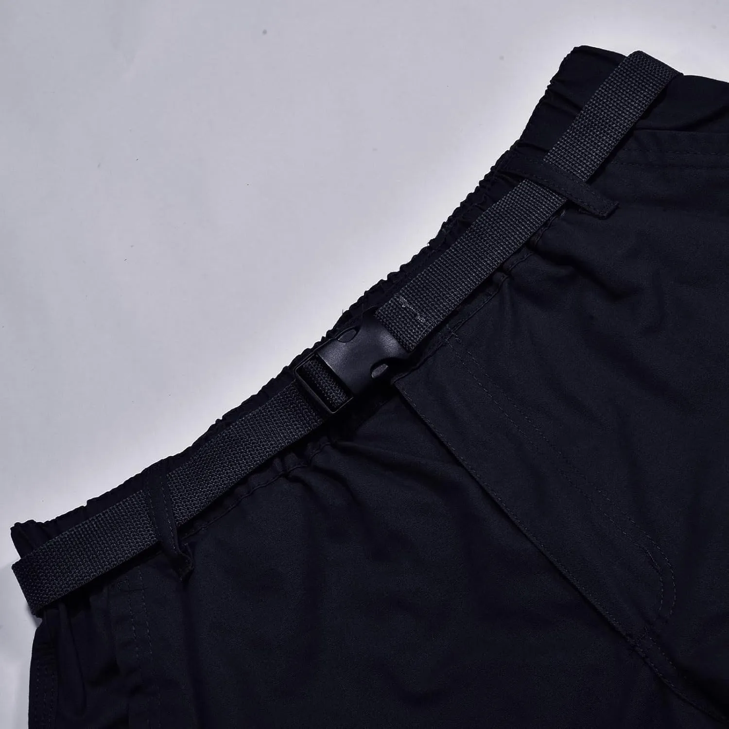 Men's Belted Cargo Shorts Men's Cargo Shorts Elastic Waistband Drawstring Casual Cotton Shorts Relaxed Fit Work Shorts