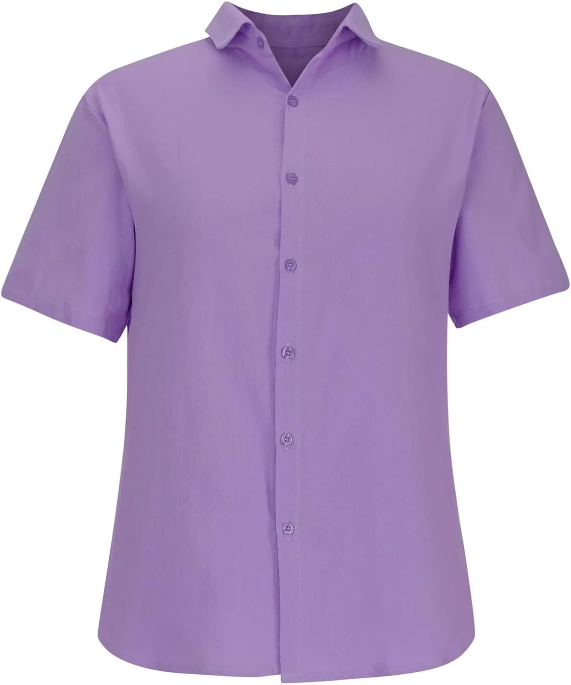Mens Button Down Shirt Short Sleeve Casual Cotton Linen Tops Summer Beach Baggy V-Neck Tee Top 2024 Trendy Clothes