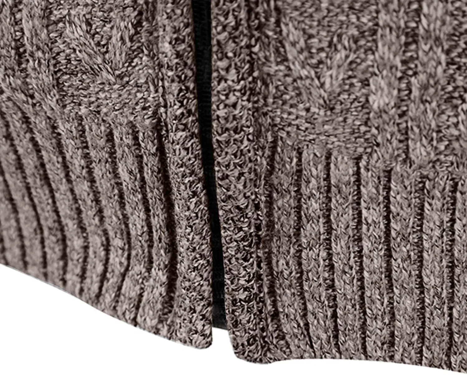 Men's Cardigan Sweaters Button Down Cable Knit Sweater Ribbed Sweater Stand Collar Sweaters Open Front Cardigan
