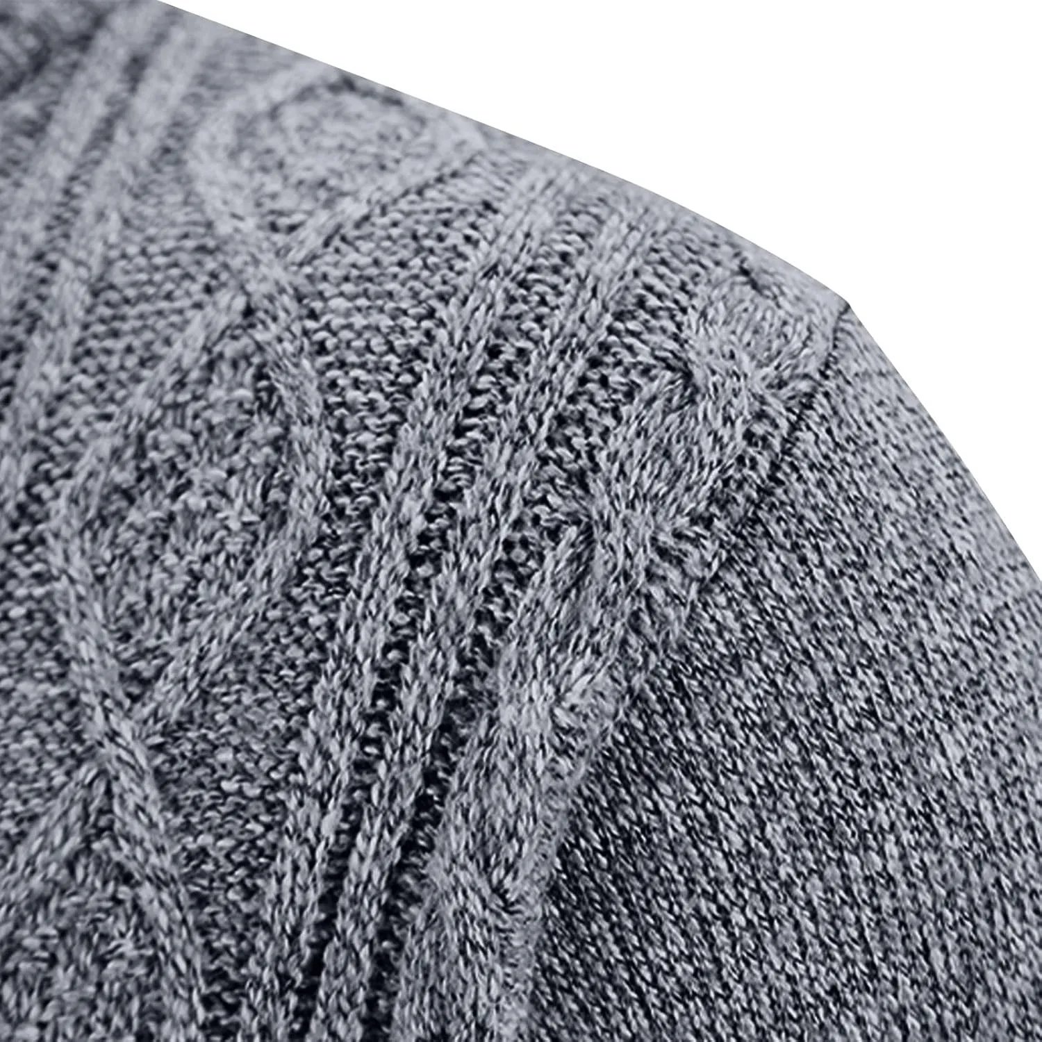 Men's Cardigan Sweaters Button Down Cable Knit Sweater Ribbed Sweater Stand Collar Sweaters Open Front Cardigan