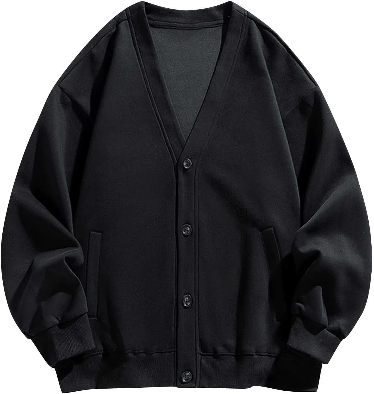 Men's Cardigan Sweaters Button Down Sweater Drop Shoulder Cardigan Plus Size Warm Sweater V Neck Sweater Jacket