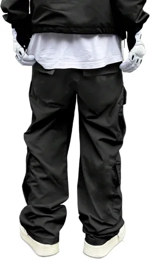 Mens Cargo Work Pants Relaxed Fit Tactical Ripstop Pants Baggy Stretch Camping Sweatpants Outdoor