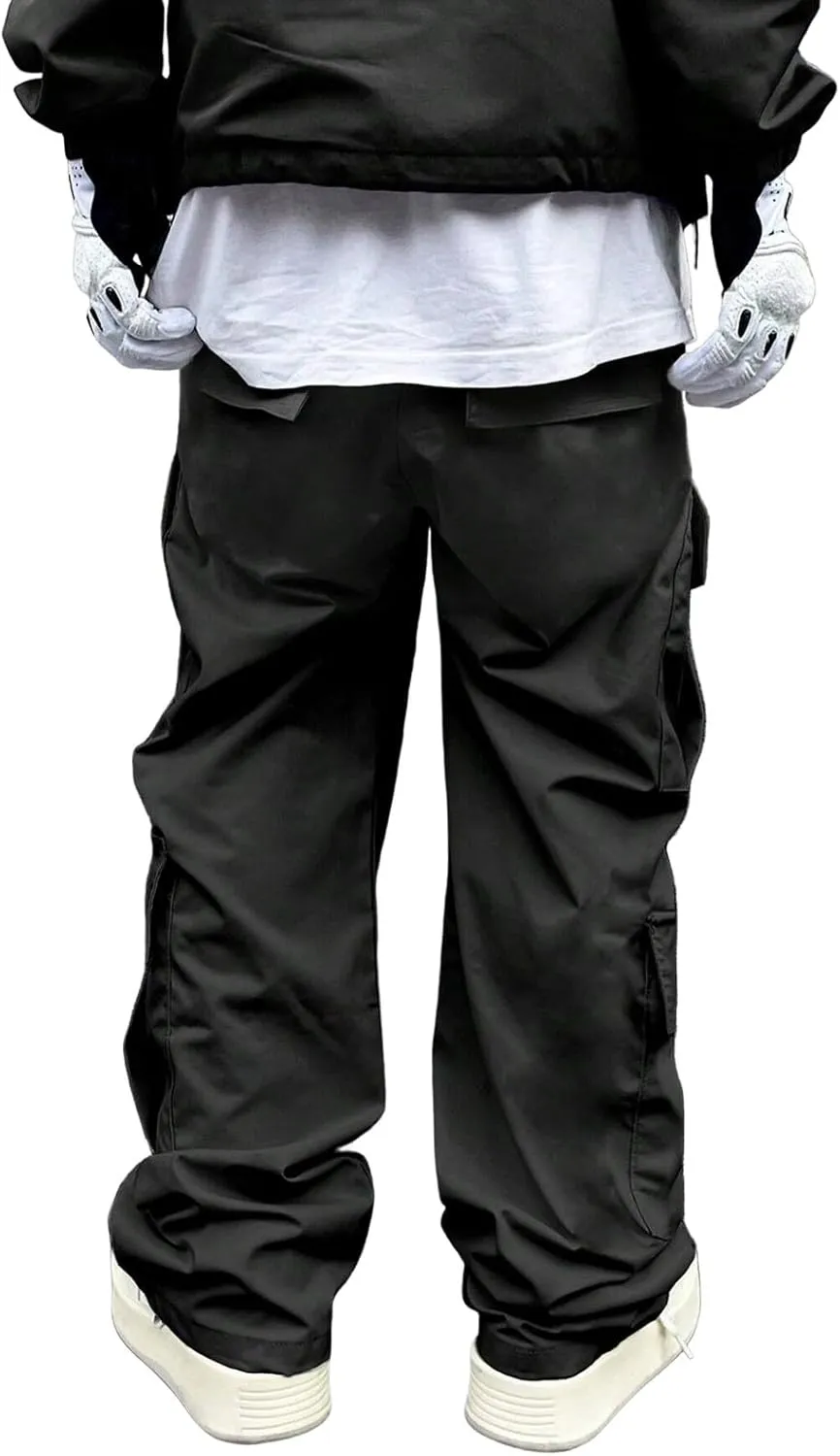 Mens Cargo Work Pants Relaxed Fit Tactical Ripstop Pants Baggy Stretch Camping Sweatpants Outdoor