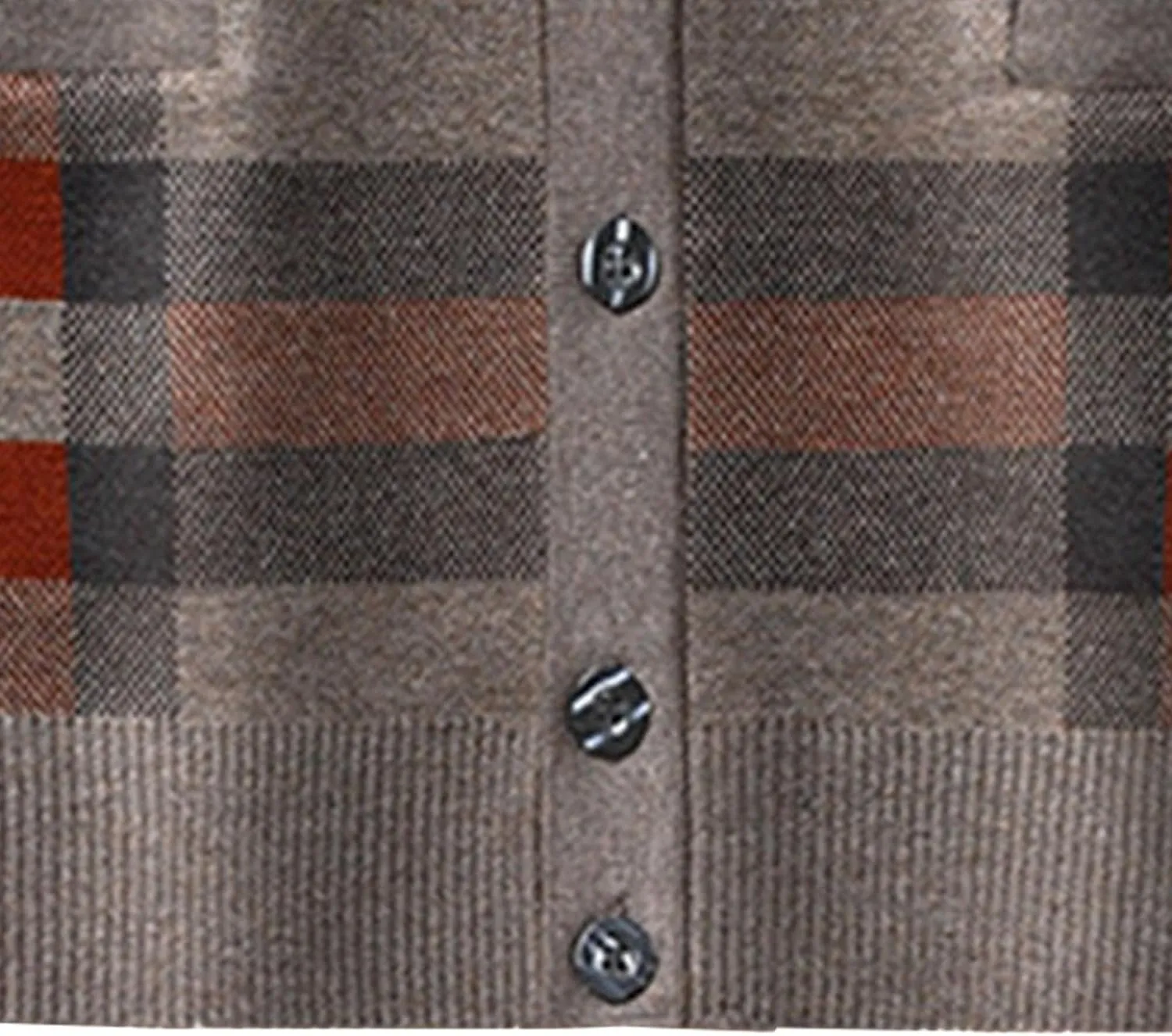 Men's Casual Argyle Cardigan Sweaters Button Up Wool Blend Jacket V Neck Soft Knitted Plaid Pockets Sweaters