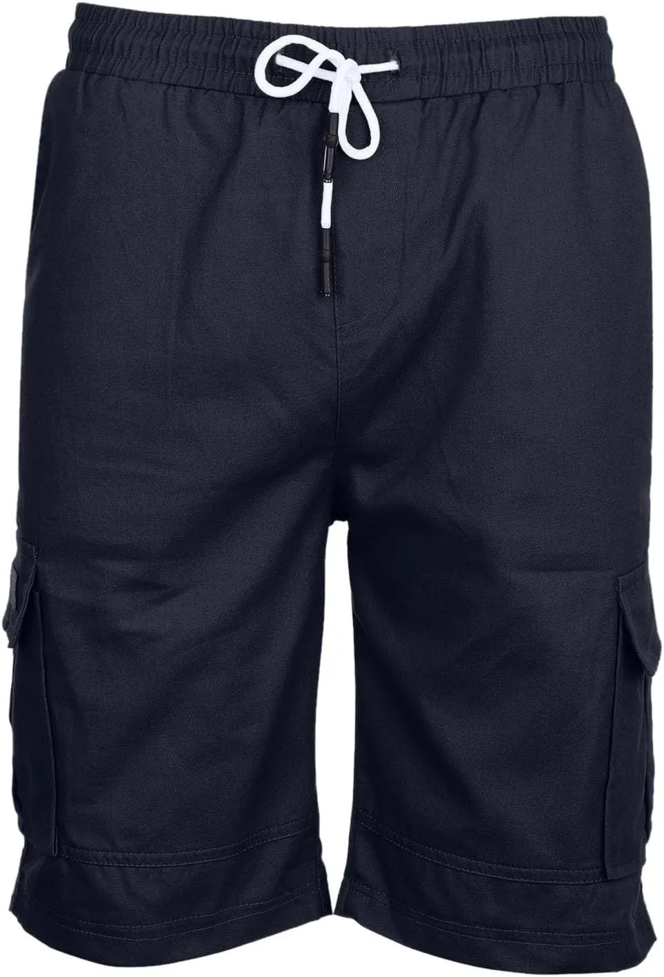 Mens Casual Twill Cargo Shorts Cotton Drawstring Classic Cargo Stretch Short with 6 Pockets Drawstring Shorts Cargo Shorts