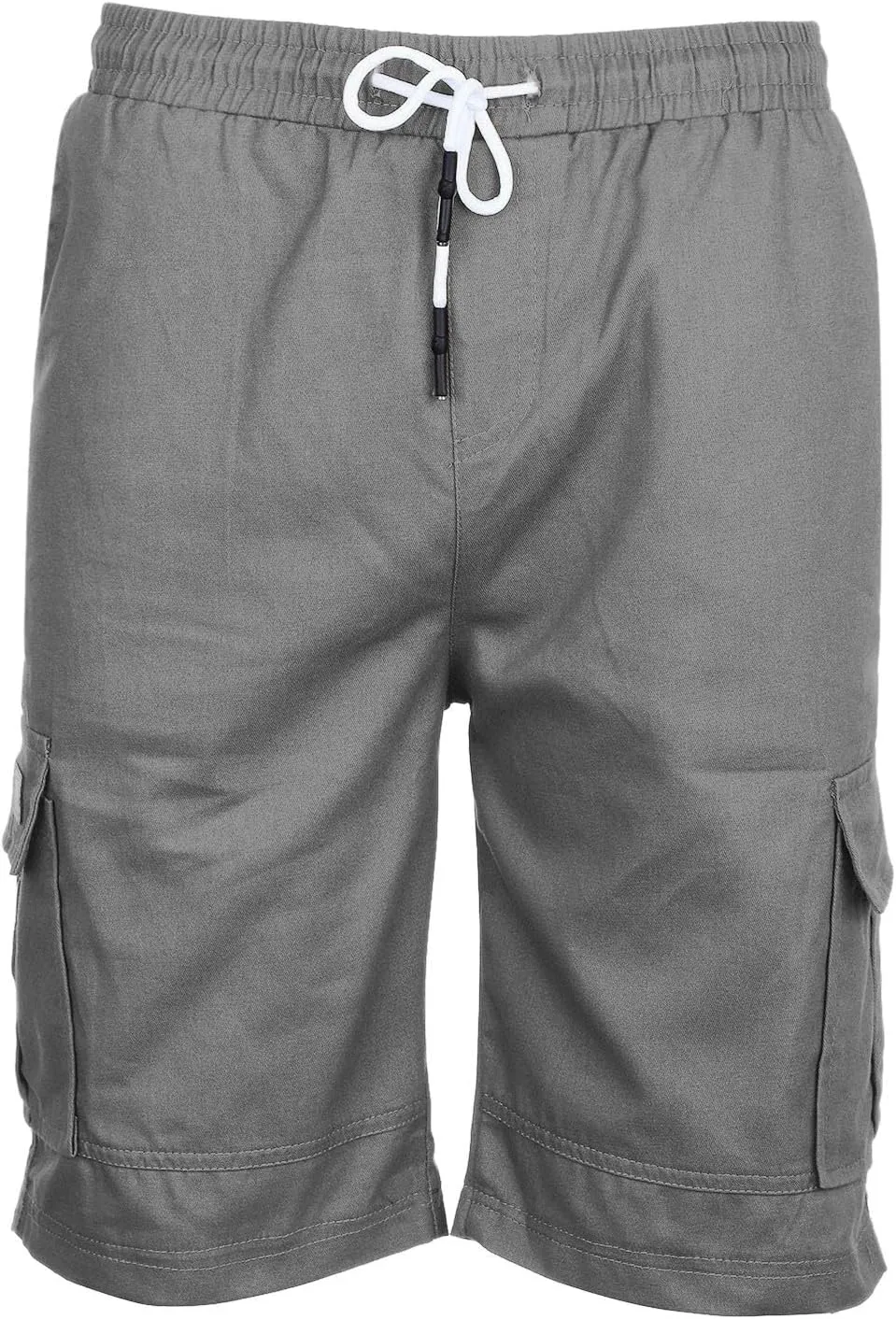 Mens Casual Twill Cargo Shorts Cotton Drawstring Classic Cargo Stretch Short with 6 Pockets Drawstring Shorts Cargo Shorts