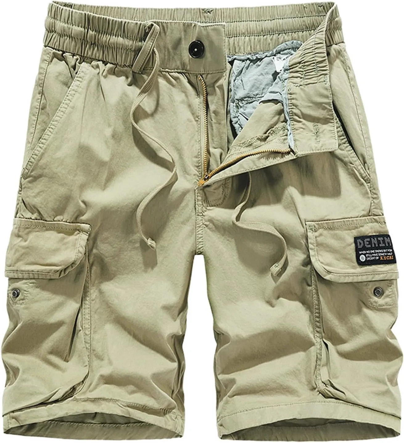 Men's Cotton Twill Cargo Shorts Outdoor Wear Lightweight Camo Cargo Shorts for Men Cargo Shorts Elastic Waist Cargo Trousers