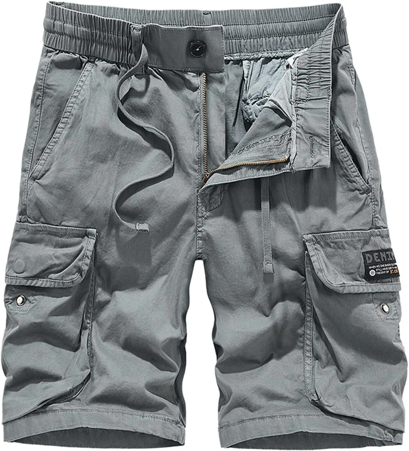 Men's Cotton Twill Cargo Shorts Outdoor Wear Lightweight Camo Cargo Shorts for Men Cargo Shorts Elastic Waist Cargo Trousers