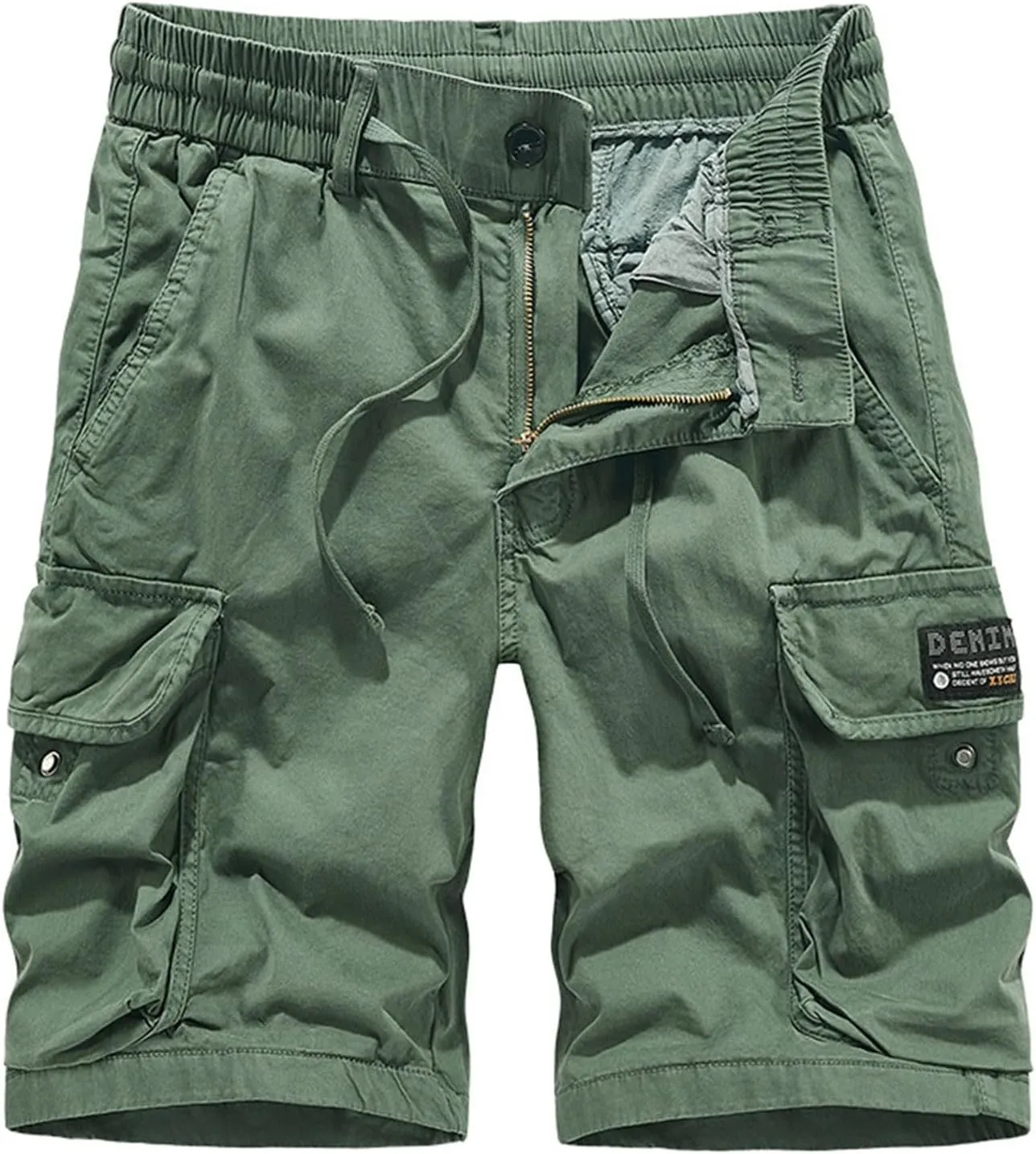 Men's Cotton Twill Cargo Shorts Outdoor Wear Lightweight Camo Cargo Shorts for Men Cargo Shorts Elastic Waist Cargo Trousers