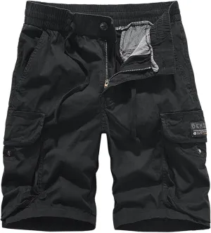 Men's Cotton Twill Cargo Shorts Outdoor Wear Lightweight Camo Cargo Shorts for Men Cargo Shorts Elastic Waist Cargo Trousers