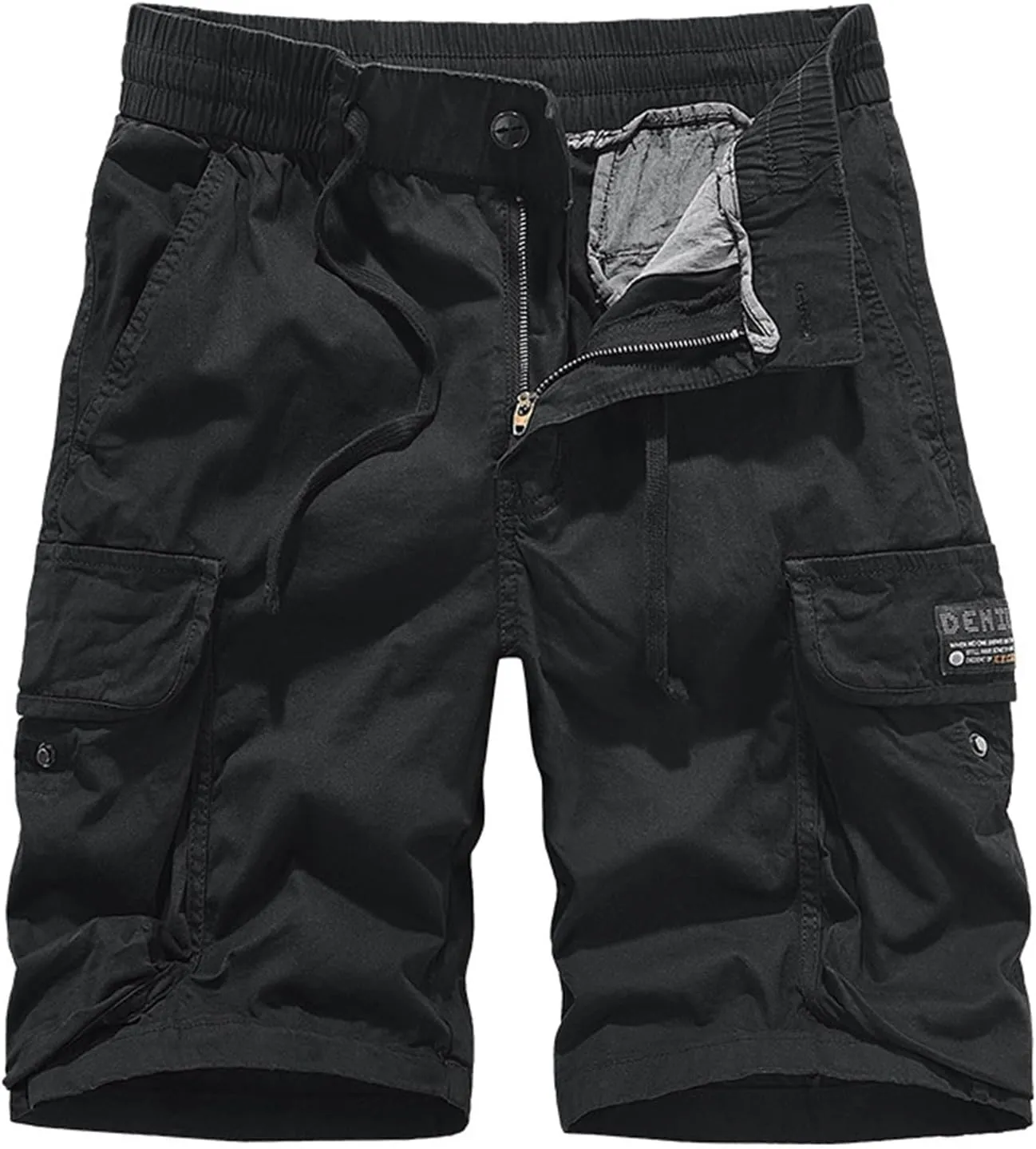 Men's Cotton Twill Cargo Shorts Outdoor Wear Lightweight Camo Cargo Shorts for Men Cargo Shorts Elastic Waist Cargo Trousers