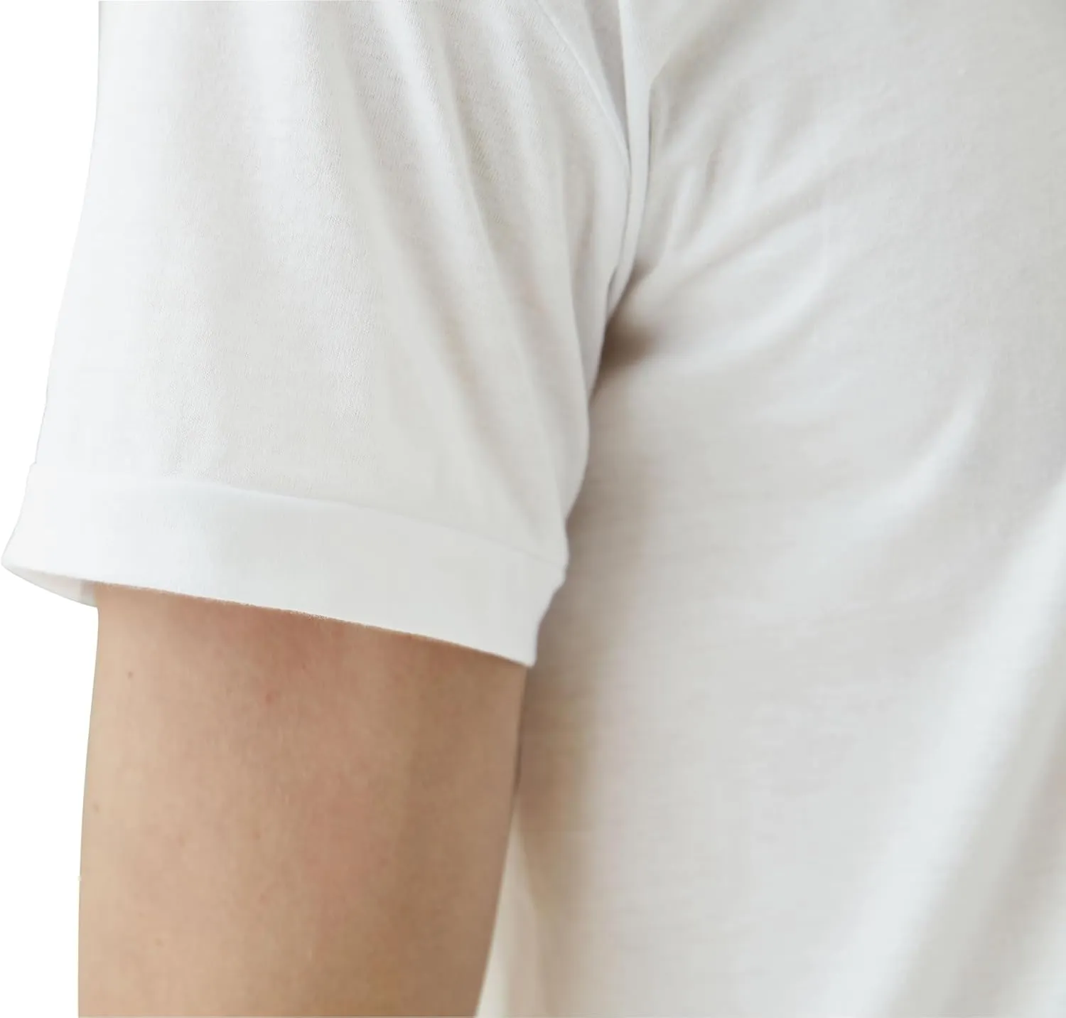 Men's Cotton U-Neck T-Shirts 5 Pack (White)