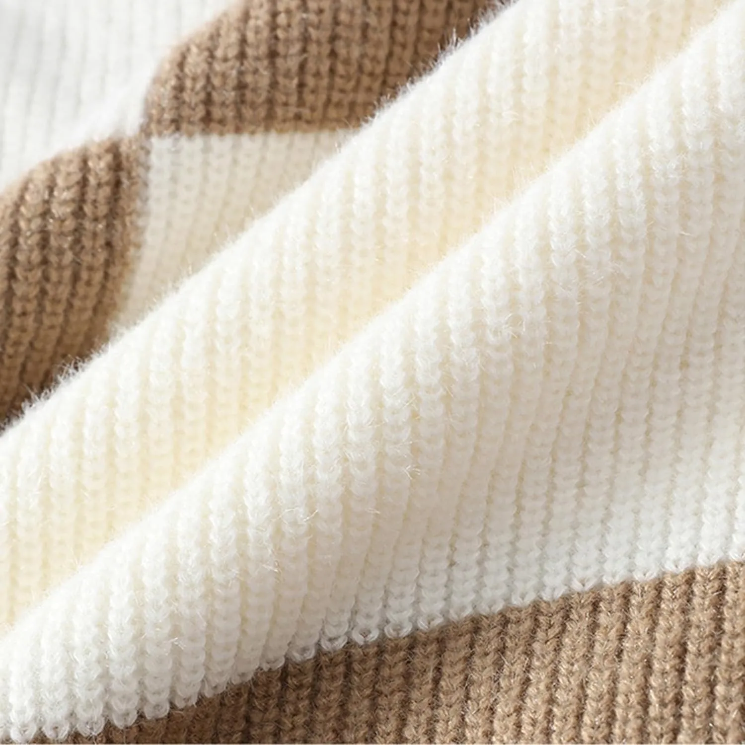 Mens Crew Neck Sweaters Long Sleeve Fashion Knitted Crewneck Striped Pullover Sweater Soft Sweater Mens