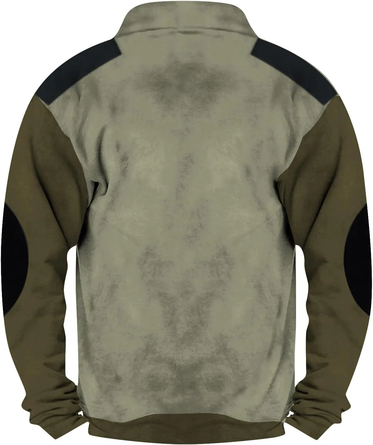 Men's Gifts Ideas Retro Quarter Zip Patchwork Sweatshirts Long Sleeve Pullover With Fleece Collar Sweater, M-5XL