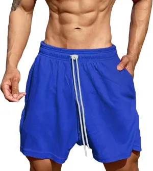 Men's Gym Shorts Sports Quick Dry Workout Running or Casual Training Short with Pockets Waffler Workout Beach Shorts Sports