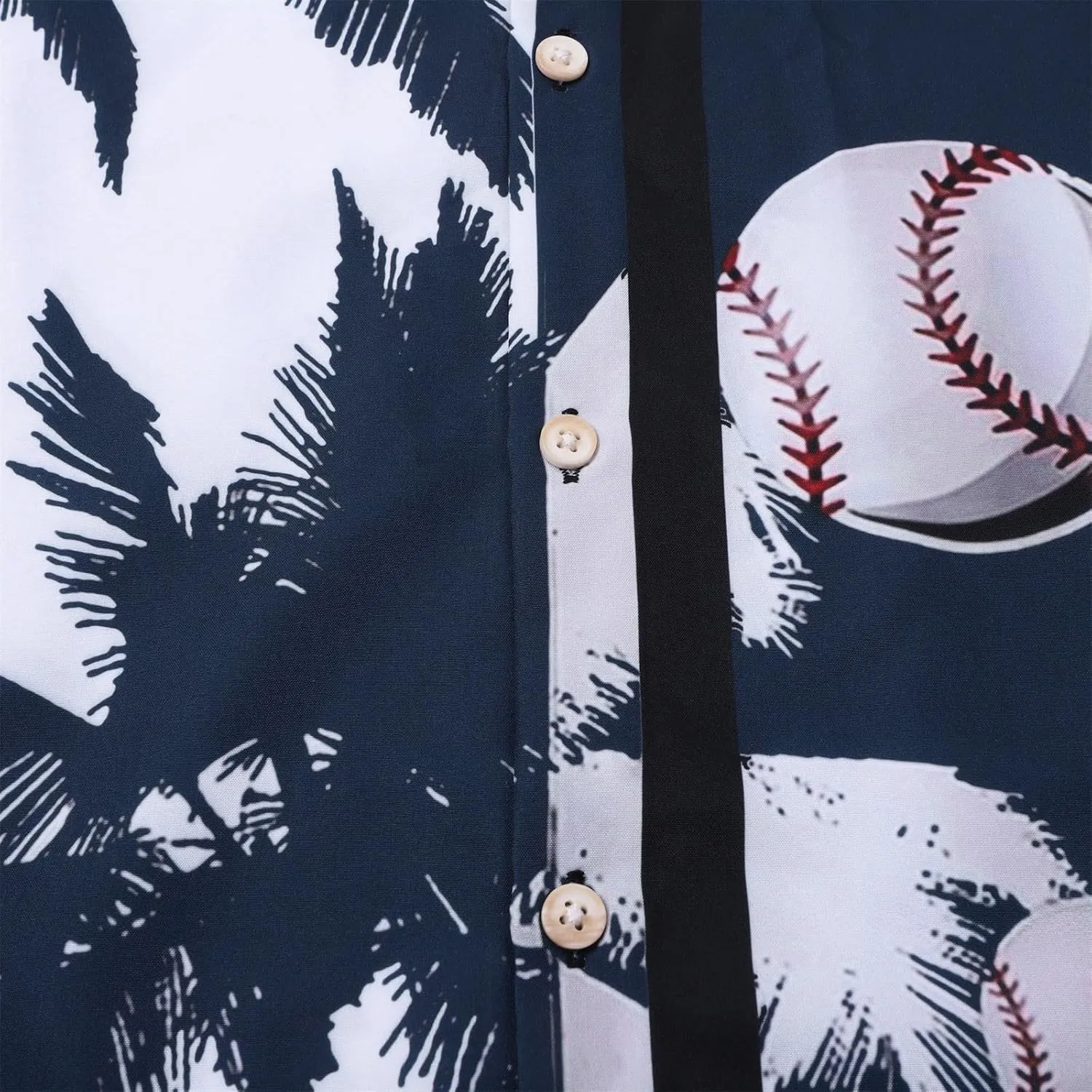Men's Hawaiian Shirts Summer Fashion Coconut Tree Print Bowling Shirt Thin Breathable Tropical Hipster Beach Aloha Tee