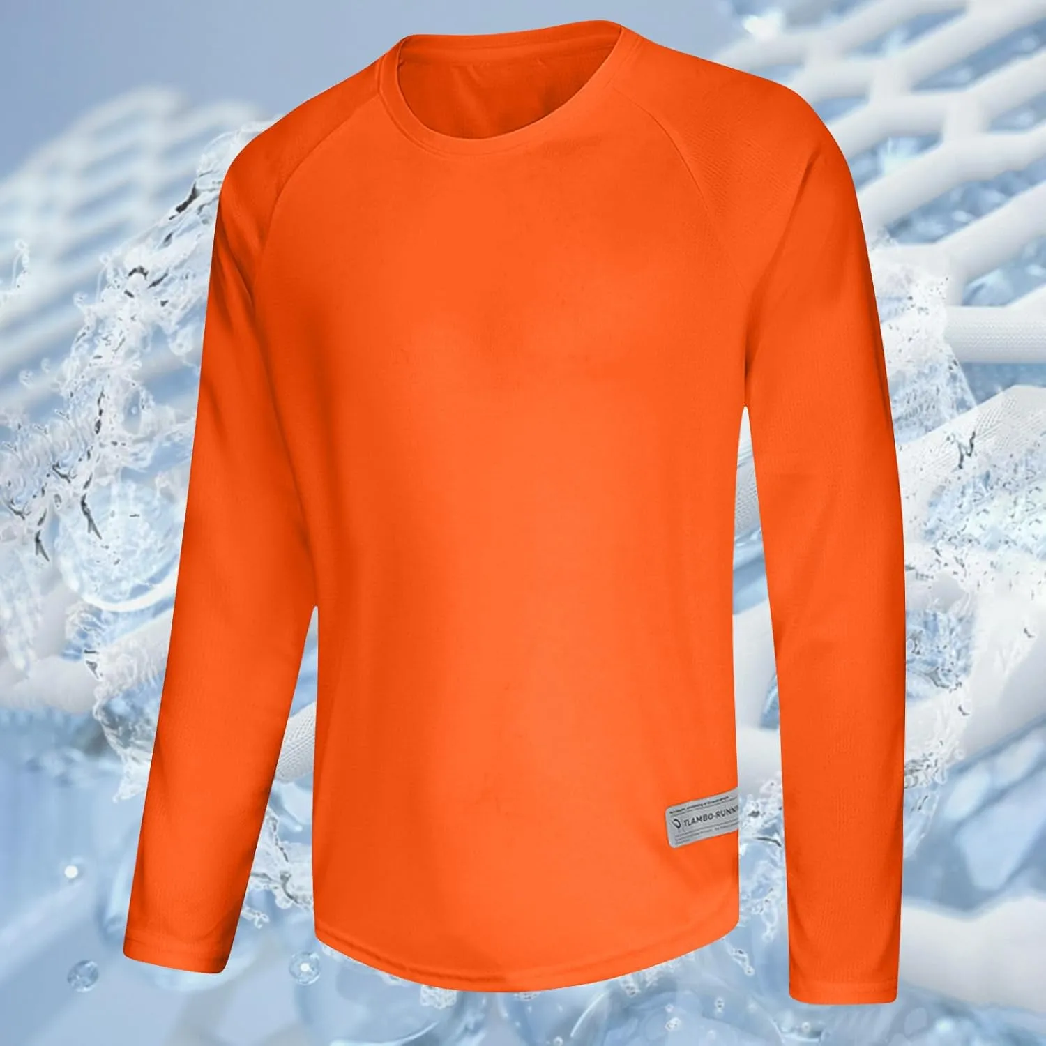 Mens Long Sleeve Tee Shirt Workout Running Shirts Athletic Gym UPF SPF UV Sun Protection Quick Dry Lightweight Shirts