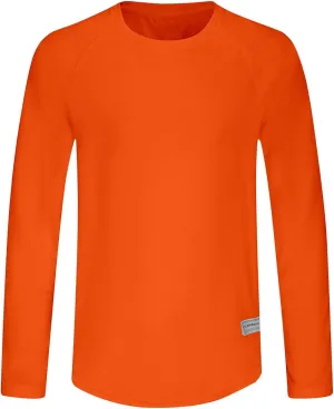 Mens Long Sleeve Tee Shirt Workout Running Shirts Athletic Gym UPF SPF UV Sun Protection Quick Dry Lightweight Shirts