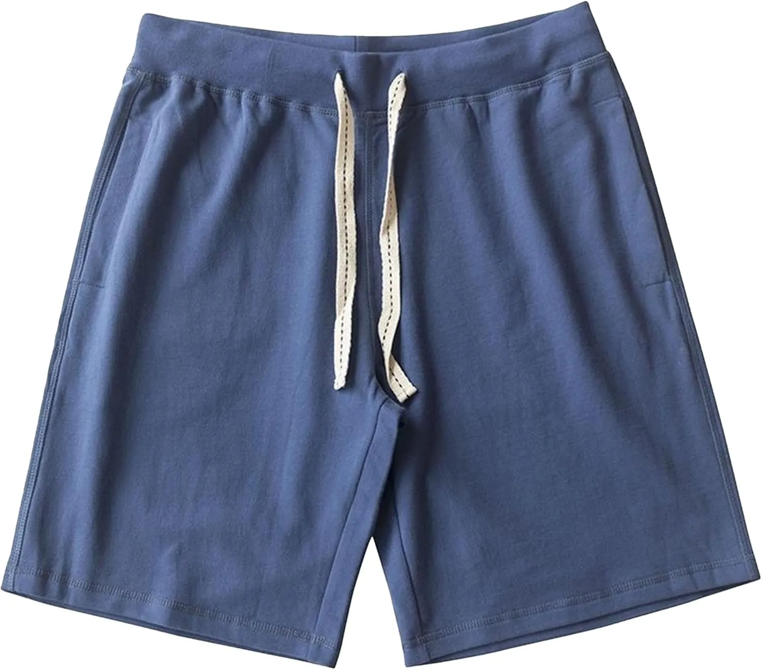 Mens Lounge Shorts Sports Cotton Sweat Drawstring Shorts with Pockets