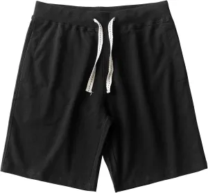 Mens Lounge Shorts Sports Cotton Sweat Drawstring Shorts with Pockets