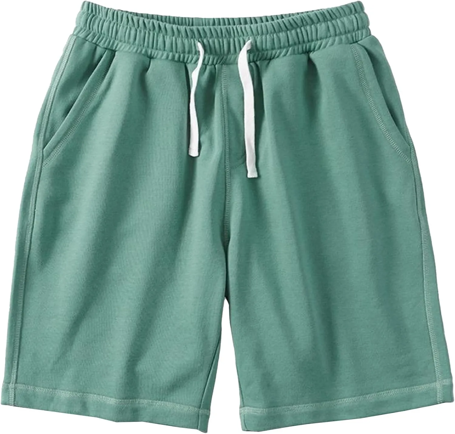 Mens Lounge Shorts Sports Cotton Sweat Drawstring Shorts with Pockets