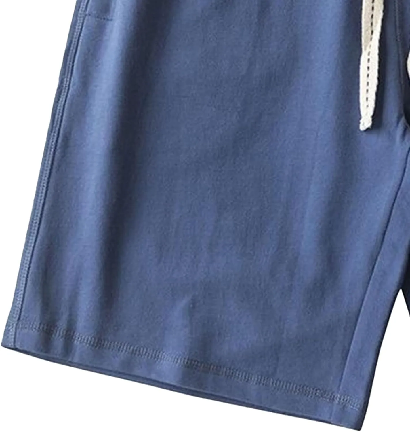Mens Lounge Shorts Sports Cotton Sweat Drawstring Shorts with Pockets