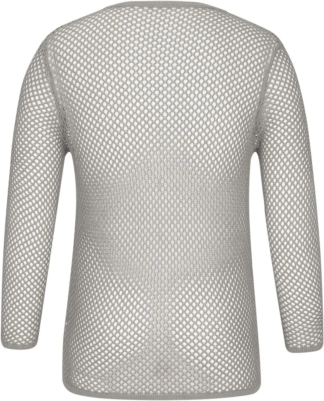 Men's Mesh Fishnet Top Fitted Beach Muscle Tee Shirts Sheer See Through Gym Workout T-Shirt Net Undershirt Clubwear