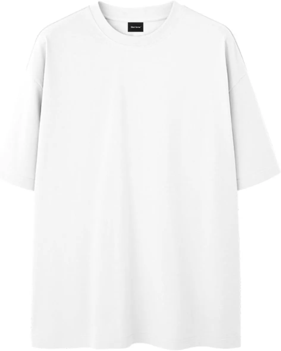 Men's Oversized Cotton T Shirt Baggy Tee Casual Crew Neck Short Sleeve Loose Summer Basic Tops