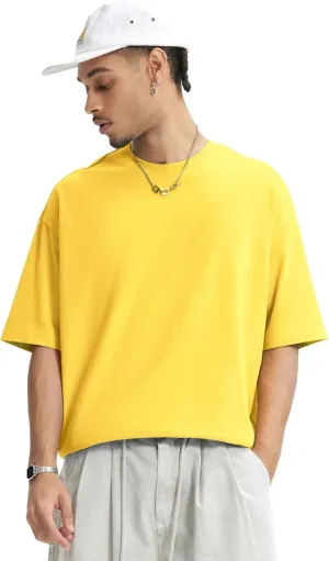 Men's Oversized Cotton T Shirt Baggy Tee Casual Crew Neck Short Sleeve Loose Summer Basic Tops