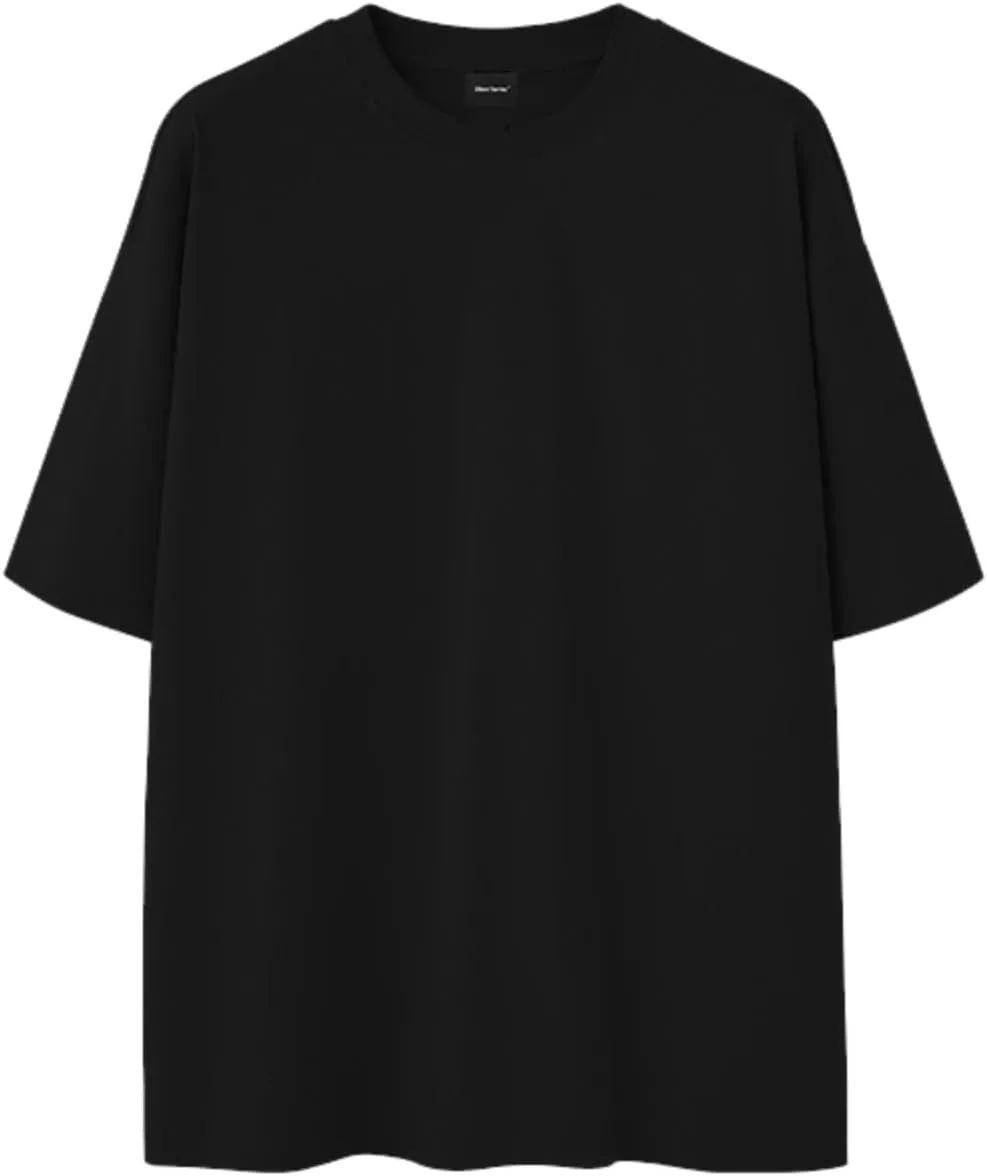 Men's Oversized Cotton T Shirt Baggy Tee Casual Crew Neck Short Sleeve Loose Summer Basic Tops