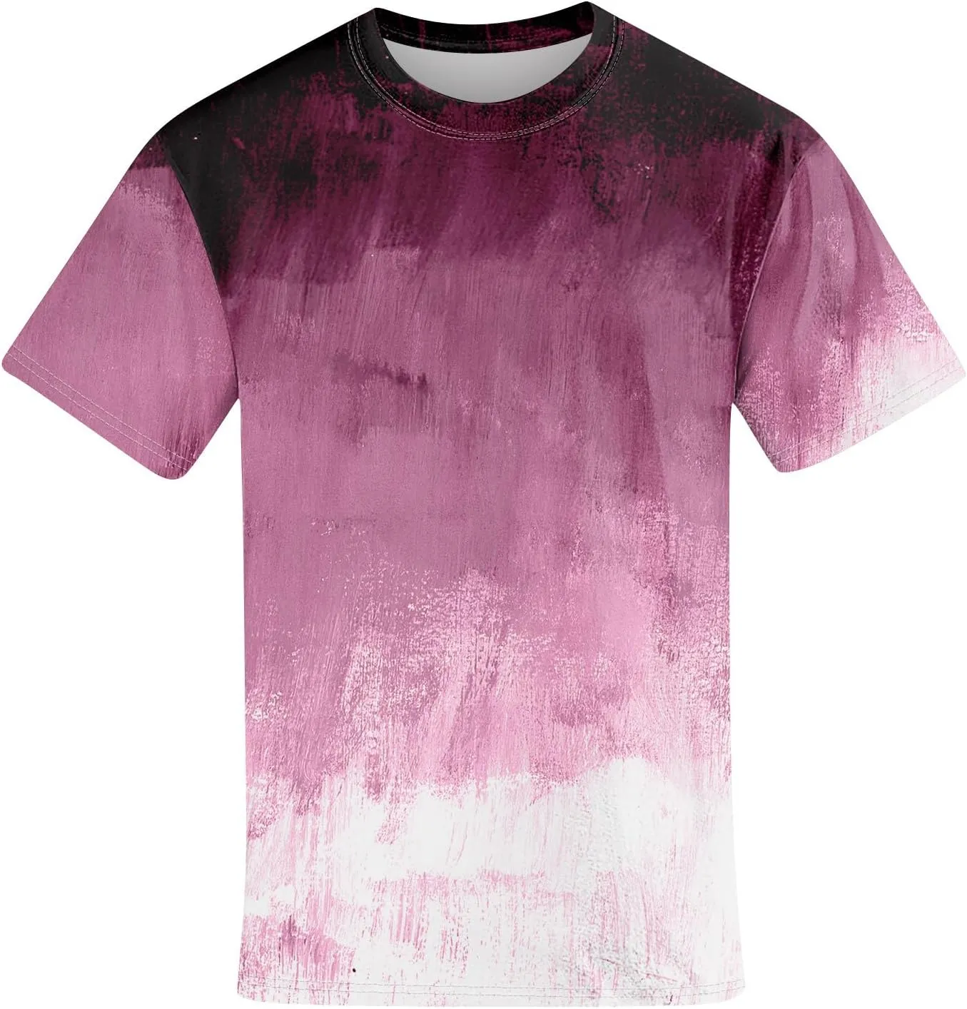 Mens Oversized Tie Dye T-Shirt Summer Casual Stylish Gradient Tee Shirts Short Sleeve Crew Neck Loose Fit Tops