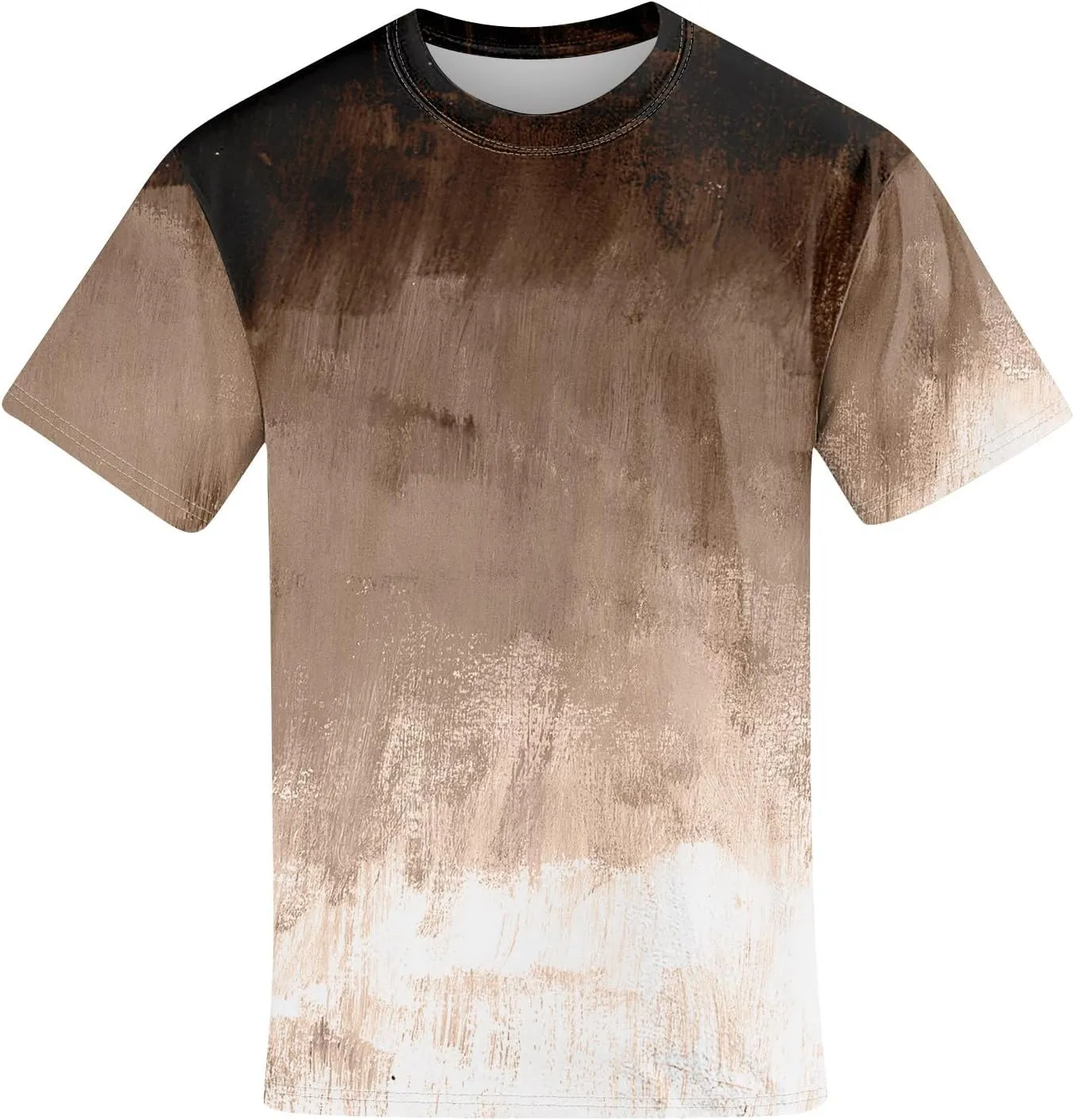 Mens Oversized Tie Dye T-Shirt Summer Casual Stylish Gradient Tee Shirts Short Sleeve Crew Neck Loose Fit Tops
