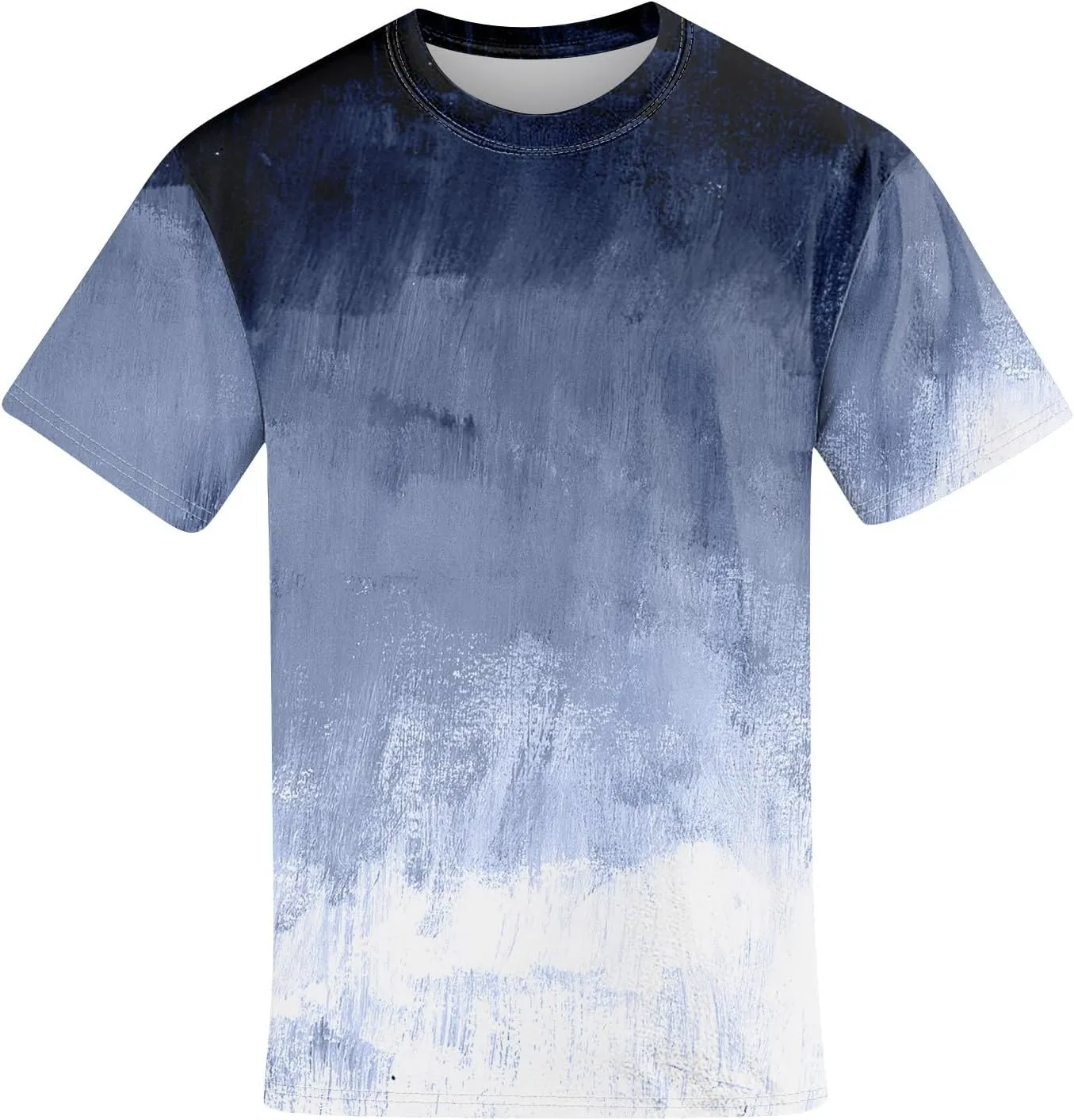 Mens Oversized Tie Dye T-Shirt Summer Casual Stylish Gradient Tee Shirts Short Sleeve Crew Neck Loose Fit Tops
