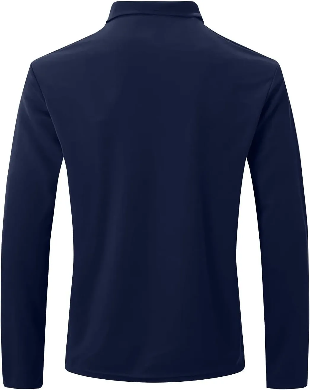 Men's Polo Shirts Zipper Shirts Casual Knit Long Sleeve T Shirt Classic Fit Tops With Pocket Gift, S-3XL