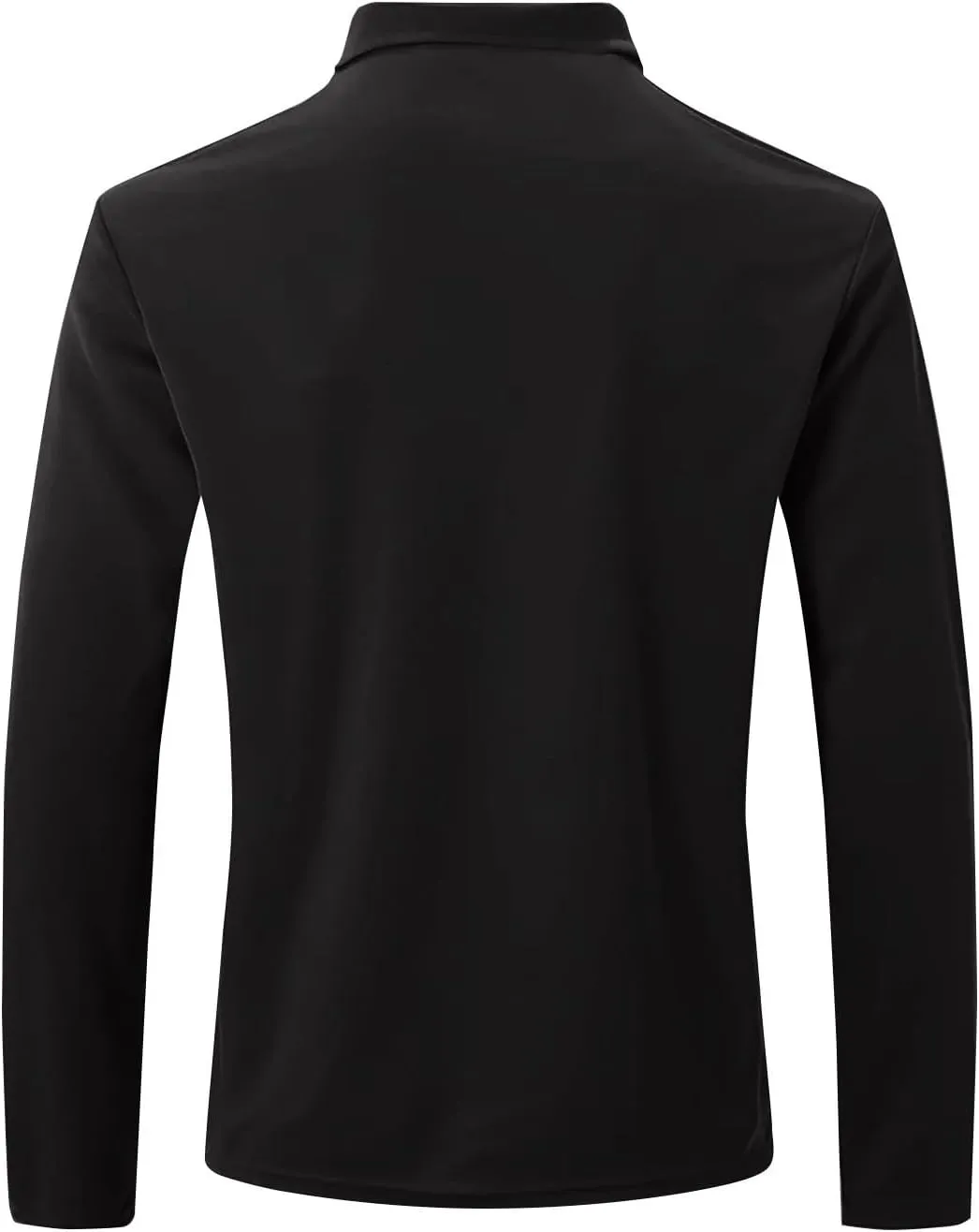 Men's Polo Shirts Zipper Shirts Casual Knit Long Sleeve T Shirt Classic Fit Tops With Pocket Gift, S-3XL