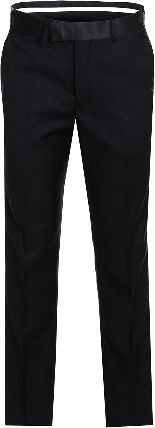 Men's Premium Slim Fit Italian Design Black Tail Tuxedo
