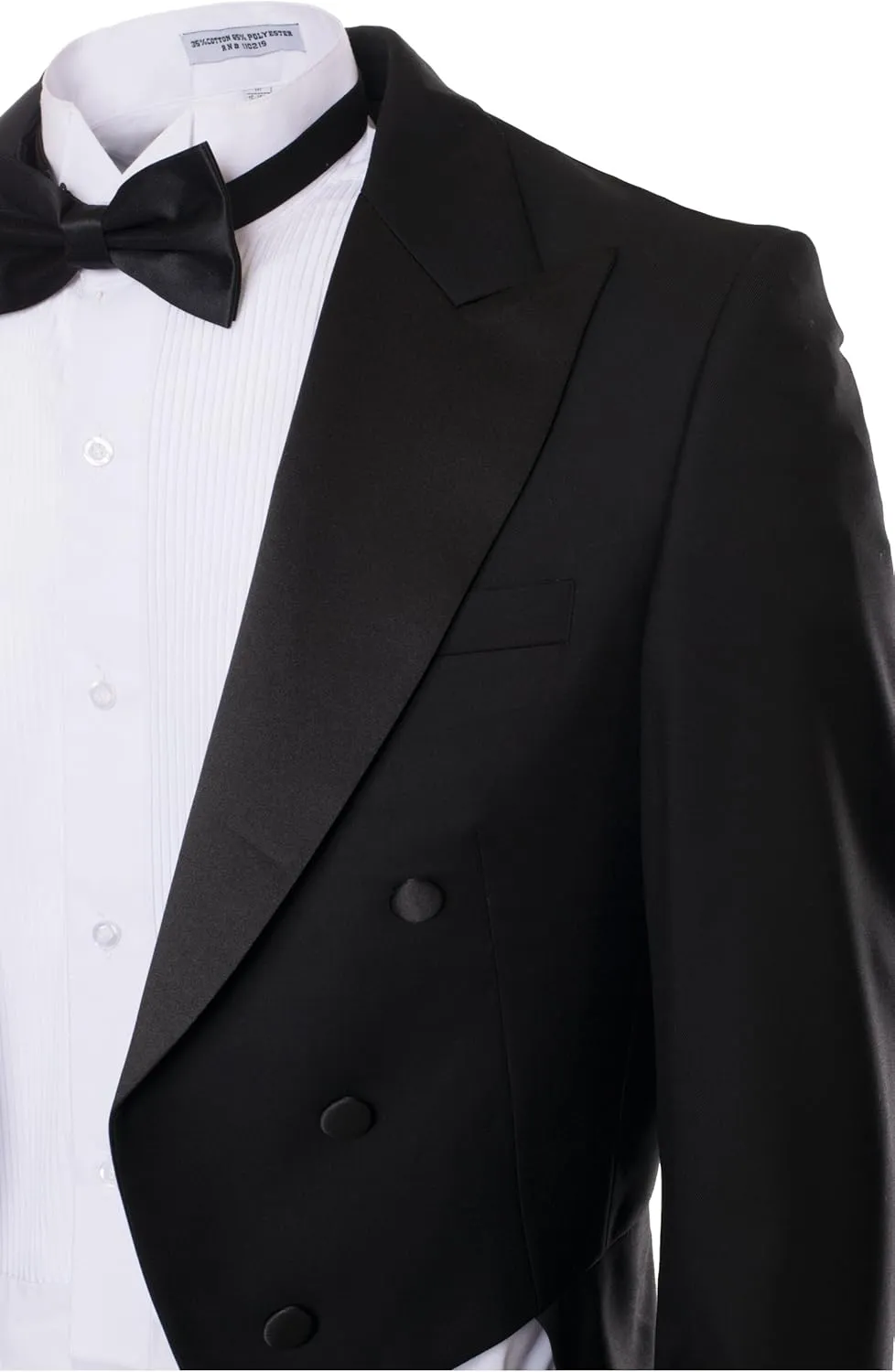 Men's Premium Slim Fit Italian Design Black Tail Tuxedo