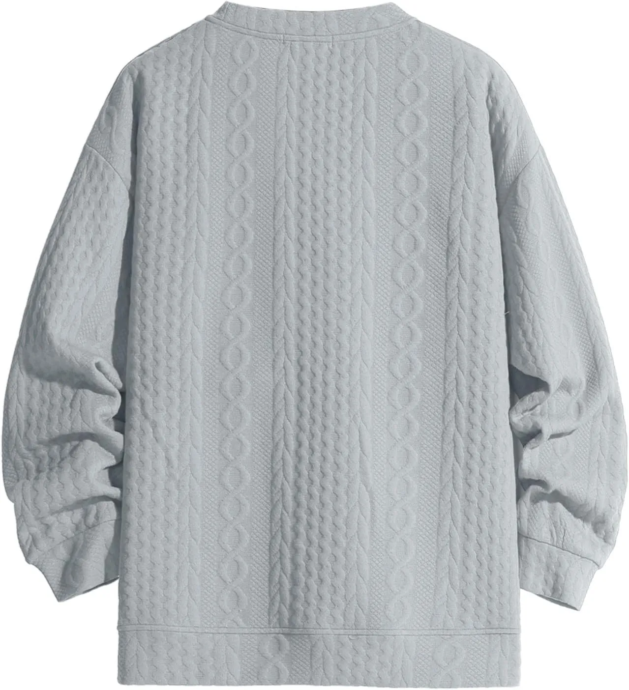 Mens Pullover Sweaters Long Sleeve Male Autumn and Winter Soild Color Sweater Long Sleeve Sweater