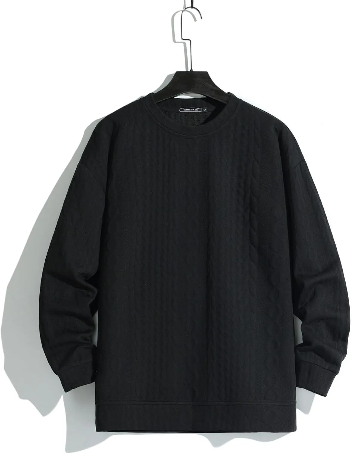 Mens Pullover Sweaters Long Sleeve Male Autumn and Winter Soild Color Sweater Long Sleeve Sweater