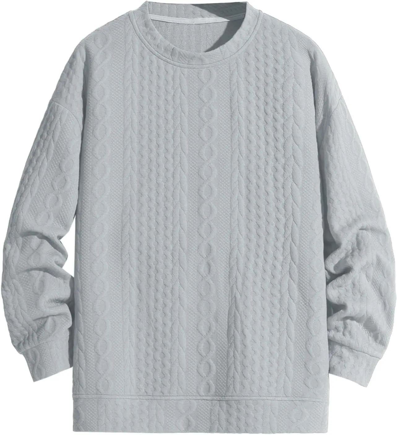 Mens Pullover Sweaters Long Sleeve Male Autumn and Winter Soild Color Sweater Long Sleeve Sweater